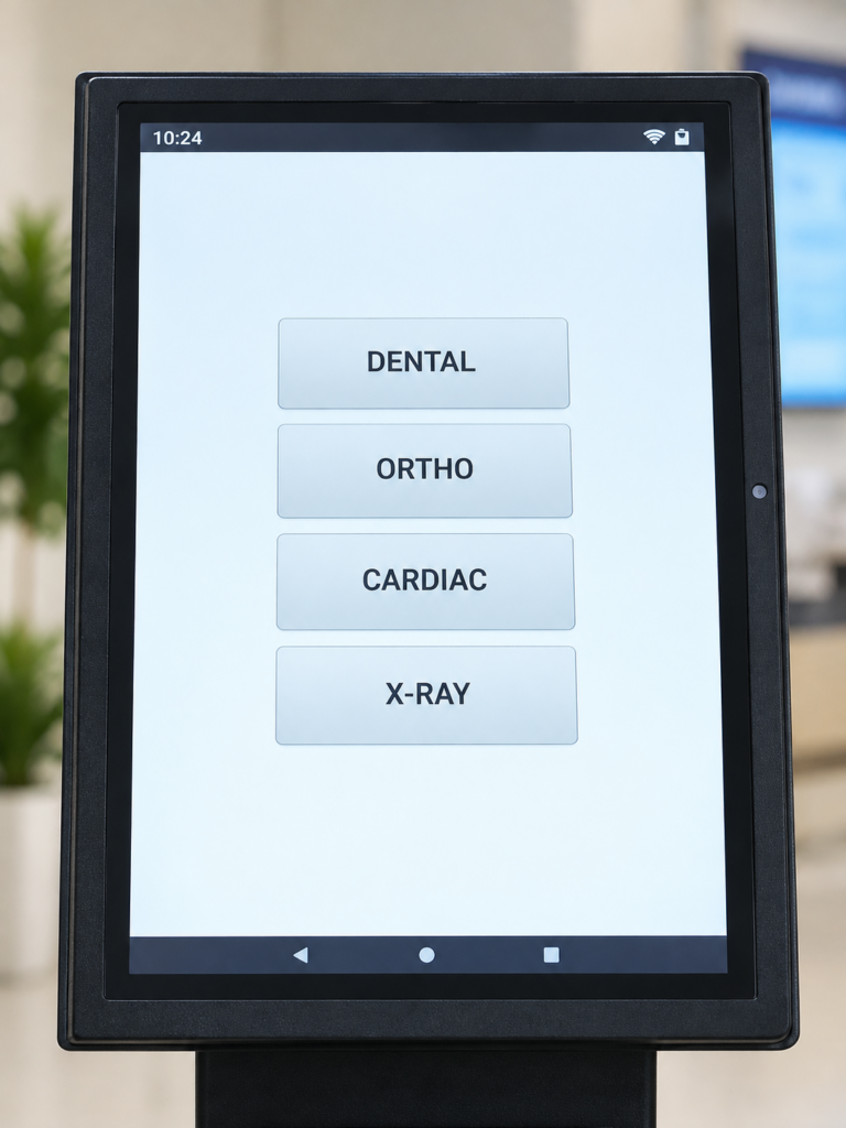 Touch dispenser screen